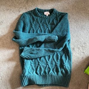 Green knit sweater